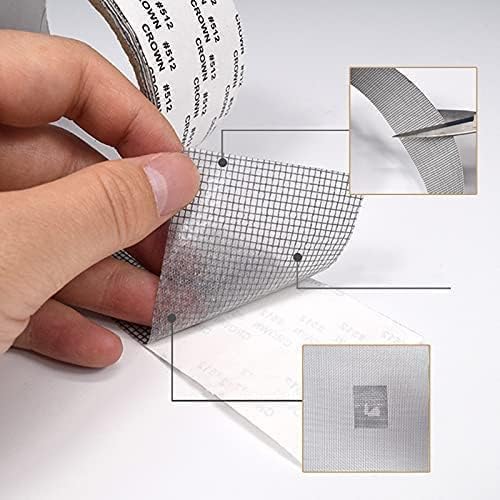 JEJIME Window Screen Patch Repair Tape – Waterproof Tear-Resistant Mesh Tape for Mosquito Nets, Holes, Insect Screens & Door Window Mesh Fix 6