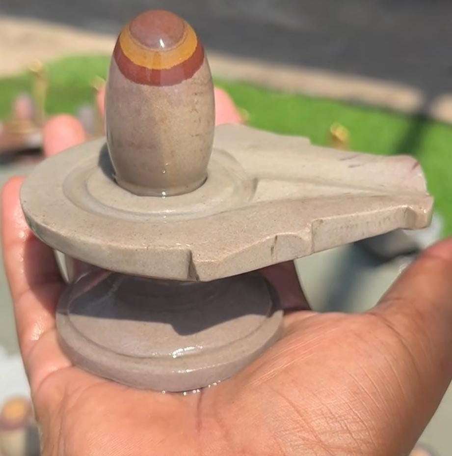 Original Black Narmadeshwar 2 Inch Shivling, Lingam, Shiva Lingam & 4 Inch Jaladhari, Yoni Base, Lingam Holder, Shivling Stand for Home Puja 1