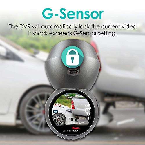 Whistler D28RS 1080P Dash Cam with Built-in WiFi, GPS Dashboard Camera, 1.2” LCD Screen, G-Sensor Security Camera for Car, Loop Recording, Parking Monitor, 120° Wide Angle Driving Recorder 4