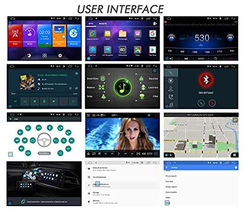 Double Din Car Stereo Car CD Player Bluetooth Android 10.0 GPS Navigation Indash Head Unit With FM/AM/RDS DSP Radio Support Wifi with Android Auto carplay Mirror Link Steering Wheel Control 6
