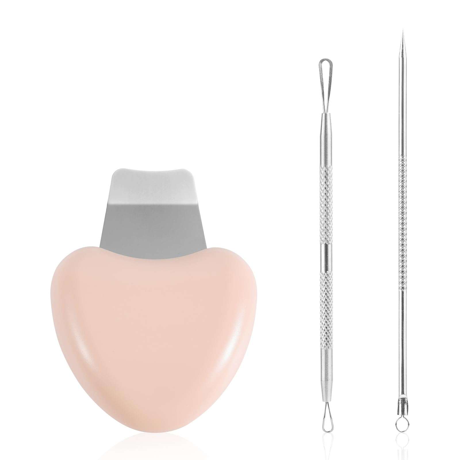 Skin Scrubber Face Spatula, Blackhead Scraper Pimple Scraper Shovel Pore Cleaner Blackhead Remover Blackhead Eliminator Tools Acne Whitehead Comedones Extractor Included for Women Men 1
