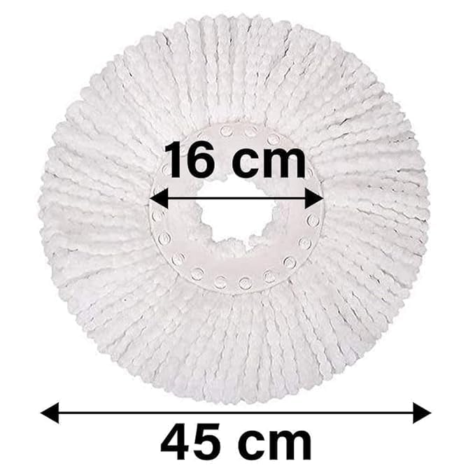 Generic Spin Mop with Microfiber Refill, Blue, 360-Degree Rotating Head, 107cm Extendable Steel Handle, Multi-Surface Floor Cleaning, Non-Slip Grip 6