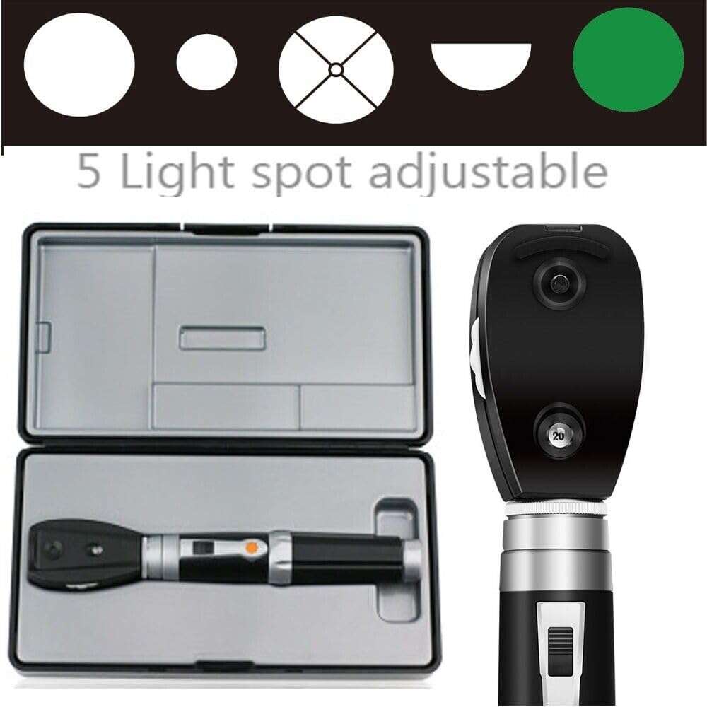 MCP Ophthalmoscope OP-10 for eye, Portable Handheld Direct Ophthalmoscope 5 different Apertures with Storage Box 5