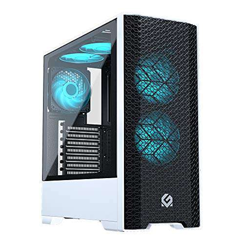 Phanteks Metallic Gear Neo Air Mid Tower ATX Computer Case/Gaming Cabinet - White | Support ATX, Micro-ATX, Mini-ITX, E-ATX | Pre-Installed 2 x 1200 mm Fans in Front - MG-NE520A_BK01 1