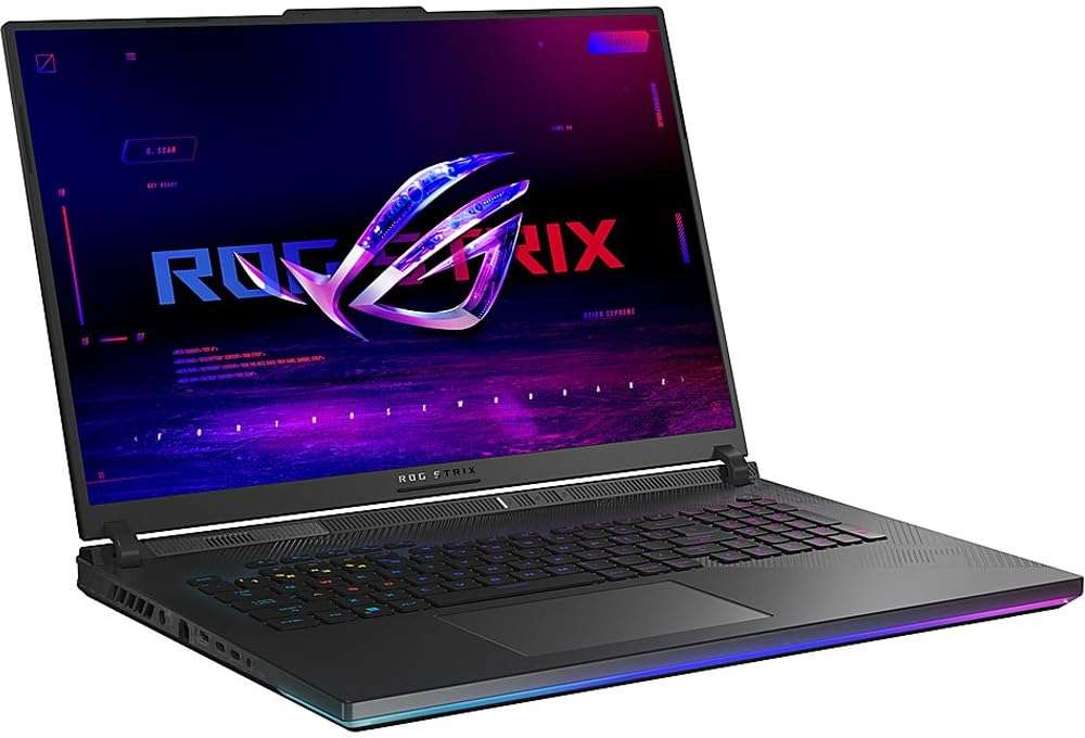 ASUS ROG Strix Scar 18 Gaming Laptop (Intel i9-14900HX 24-Core, 64GB DDR5 5600MHz RAM, 2x2TB PCIe SSD RAID 0 (4TB), GeForce RTX 4080, 18" 240 Hz Wide QXGA (2560x1600), Win 11 Pro) with USB-C Dock 4