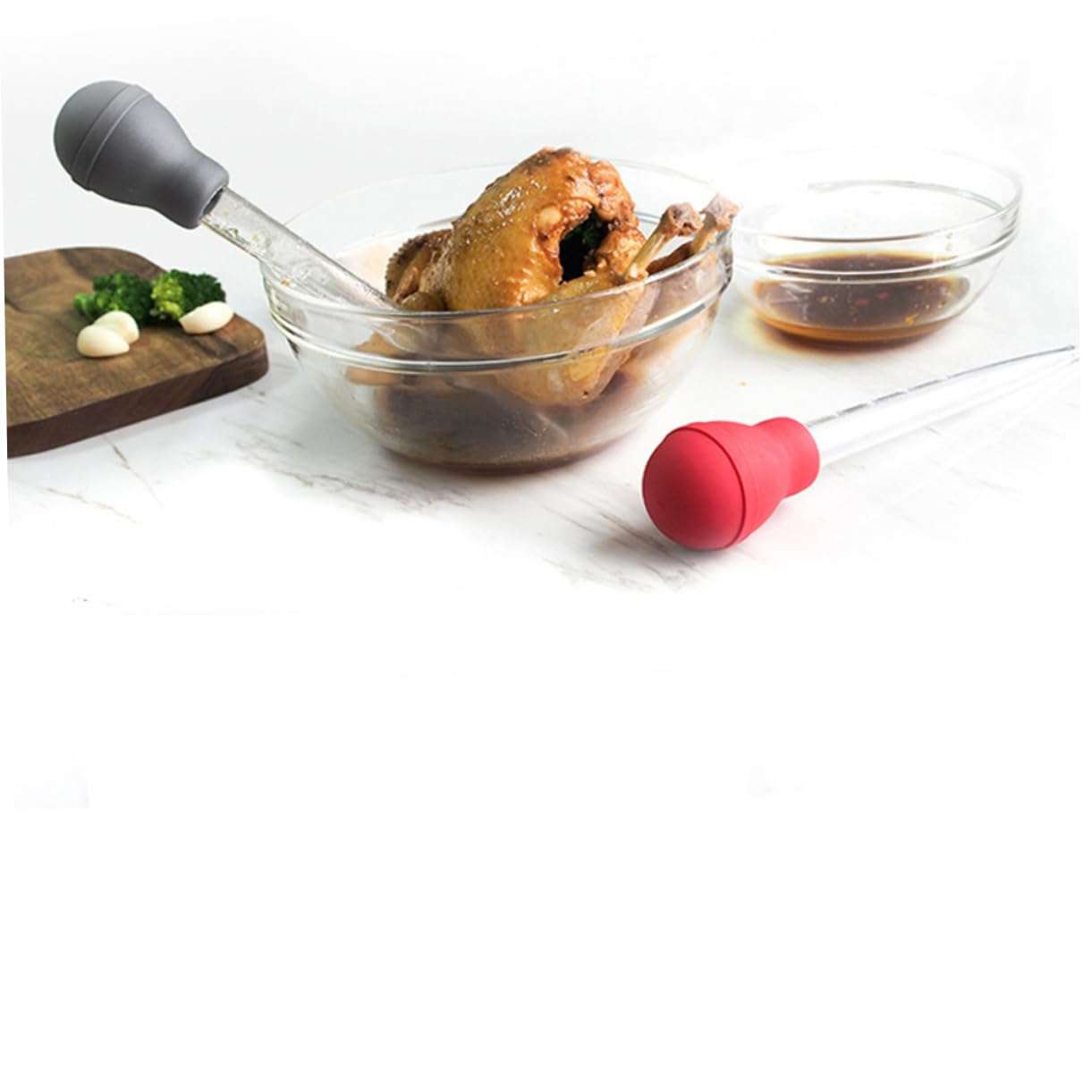 HOLIDYOYO 30ml Kitchen Cream Seasoning Baking Oil Dropper Turkey Baster for Seasoning Tubes Kitchen Gadget 3