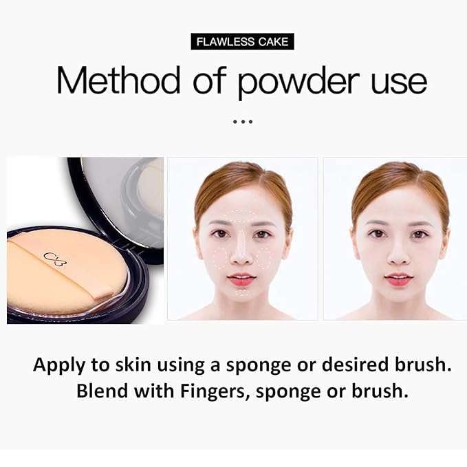 CVB Perfect Pressed Powder | Long-Lasting Matte Finish Compact for Oil Control & Smooth Skin 3