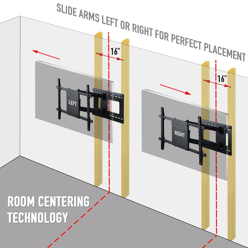 NSY-40200 Full Motion Articulating TV Mount for 32-75 Inch Flat TVs, Includes HDMI Cable, Extends 28 Inches 6