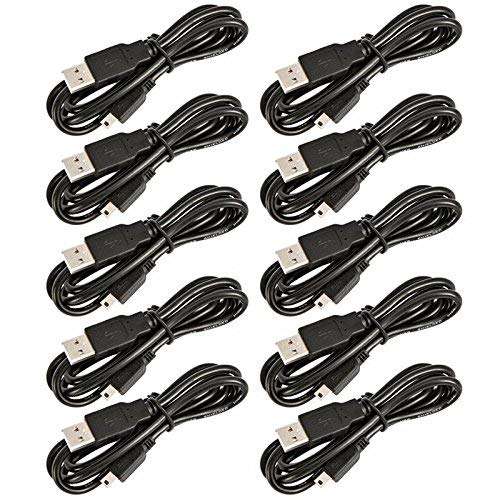 Porro fino PS3 Controller Charging Cable, PS3 Remote USB CABLE, 5.4 Feet USB to Mini USB Charger Cable Data Transfer Cable Compatible for Sony PlayStation PS3/PS3 Slim Controller, Black 4