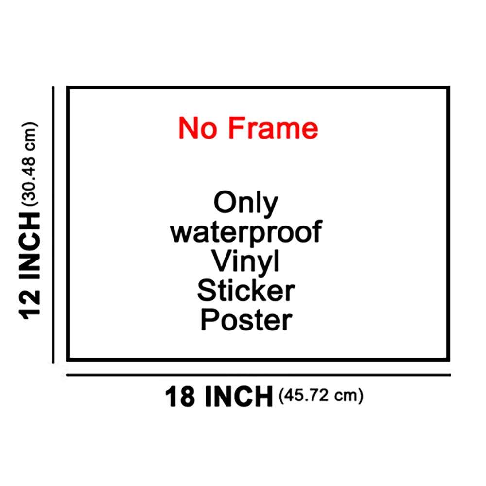 Wallpics® Gujarat State Map Fully Waterproof Vinyl Sticker Poster (12X18 inches) can1302-1 3