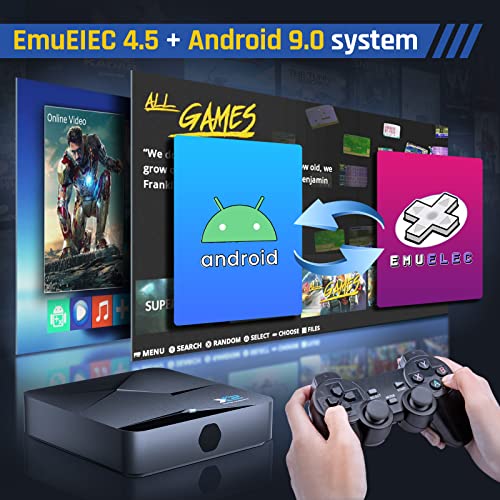 Retro Game Console Super Console x2 with 65000+ Games, Emulator Console Support 60+ Emulators, S905X2 Quad-Core Retro Video Game Console with 2 Wireless Controllers(256G) 2