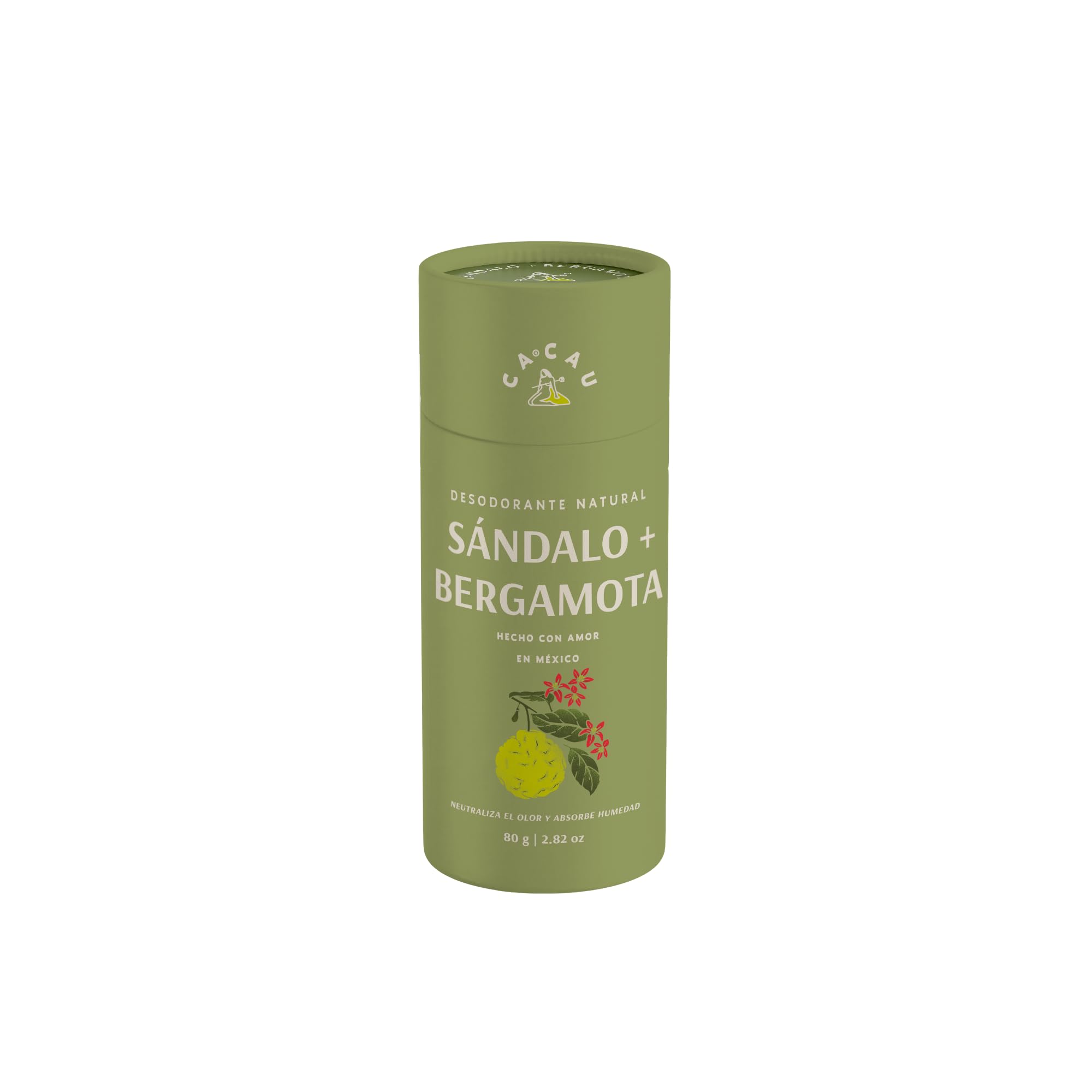 Natural Deodorant Sandalwood + Bergamota 80g 1