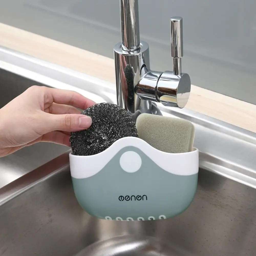 Evona Kitchen Sink Holder Hanging Drain Basket Adjustable Soap Sponge Storage Drain Basket Kitchen Storage Drain Basket Sponge Shelf Hanging Drain Basket Kitchen Tools 4