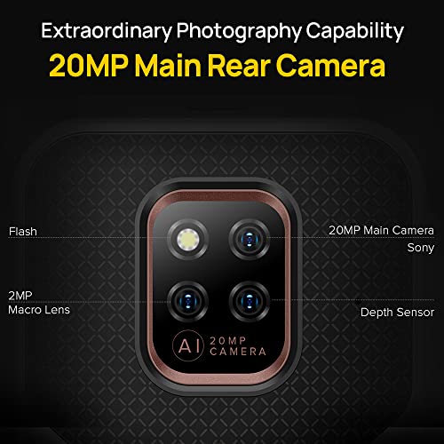 Ulefone Unlocked Rugged Smartphone, Power Armor 14 Pro Android 12 6GB+128GB IP68 Waterproof Phone, 20MP Triple Rear Camera, Wireless Charging, 6.52" HD+ Screen Dual 4G Unlocked Rugged Phone 5