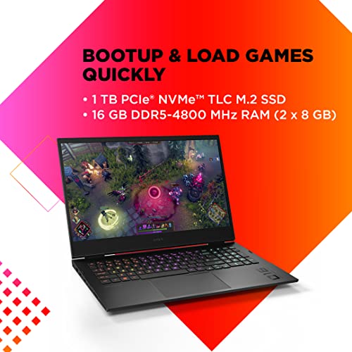 HP Omen 12Th Gen Intel I7 16.1 Inches Fhd Gaming Laptop (16Gb Ram/1Tb Gen 4 Ssd/144 Hz/4 Zone Kb Backlight/Windows 11 Home/Rtx 3060 6 Gb Gddr6 Graphics/Mso/Xbox,16-B1361Tx,Shadow Black 3