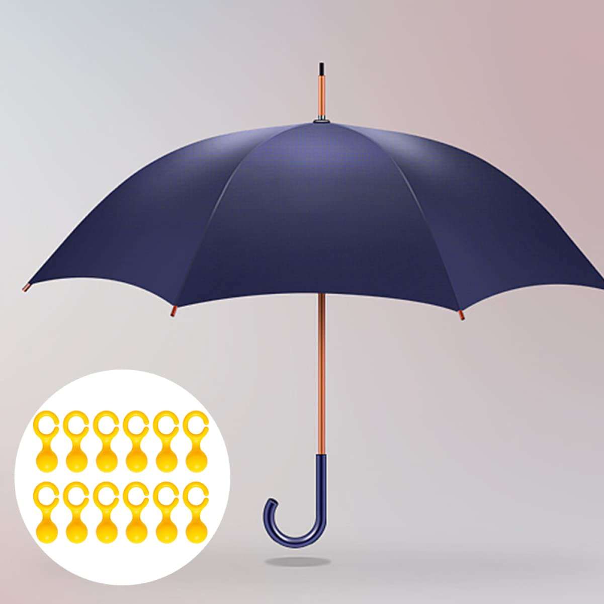 Cabilock 2sets Creative Umbrella Pendant Punch- Umbrella Holders Umbrella Holder for Table Foldable Umbrella Clip Hook Desk Umbrella Holder Hook Organizer Rain Gear Storage Clip S 12pcs*2 3