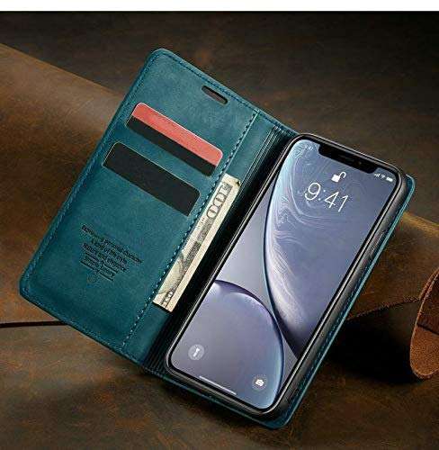 ClickCase™ for Samsung Galaxy M32 5G Sheepskin Series Faux Soft Leather Wallet Flip Case Kick Stand with Magnetic Closure Lightweight Slim Flip Cover for Samsung Galaxy M32 5G (Greenish Blue) 3