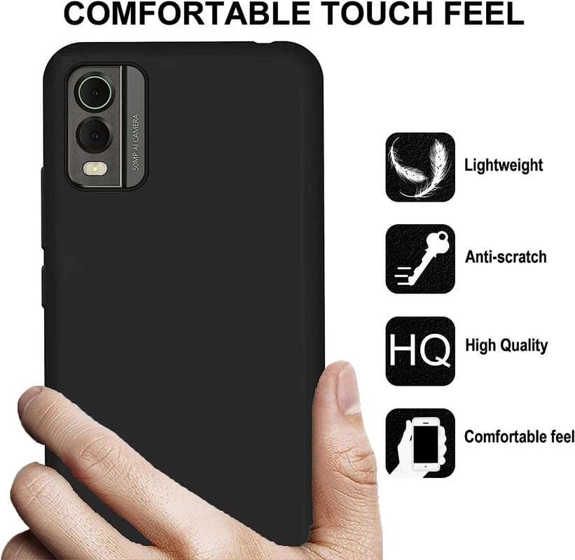 SkyTree Nokia C32, [Bumper] Exculsive Silicon Candy with Anti Dust Plugs Shockproof Slim Back Cover Case for Nokia C32 6.5" - Black 5