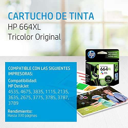 HP Cartucho De Tinta 664xl Tricolor 2