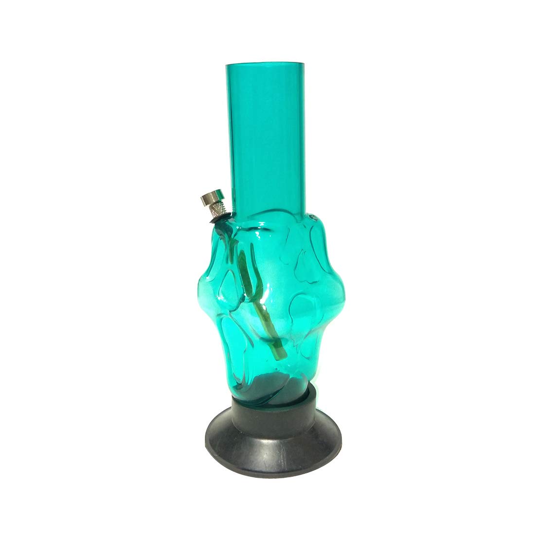 METIER® 12 Inch Skull Face Acrylic Waterpipe Smoking Bong(Transparent Aqua) 3