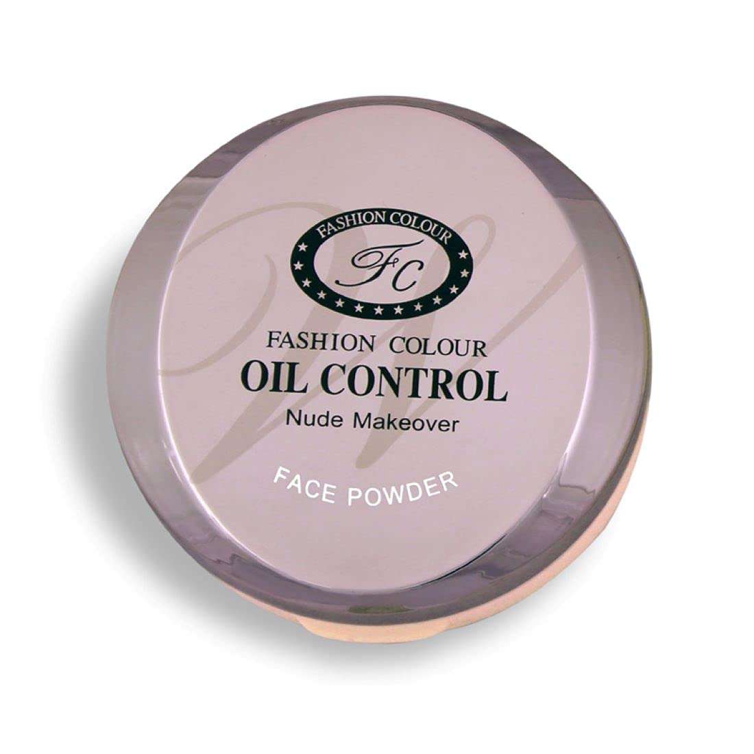 FASHION COLOUR Oil Control Nude Makeover 2 in 1 Powder | With Mirror and Powder Puff | Oil and Sweat Control | Long Lasting Compact Powder | Comes In 6 Variants | Shade 02 4