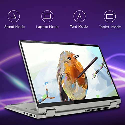 Lenovo IdeaPad Flex 5 AMD Ryzen 5 5500U 14" (35.56cm) WUXGA IPS 2-in-1 Convertible Touchscreen Laptop (16GB/512GB SDD/Win11/Office 2021/Backlit/FPR/3months Game Pass/Storm Grey/1.55Kg), 82R9005JIN 2