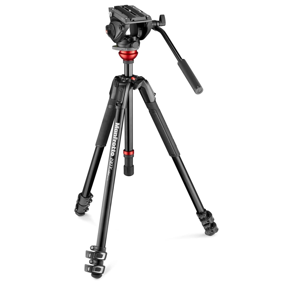 Manfrotto 190X 3-Section Aluminum Video Tripod with 500 Fluid Video Head 1