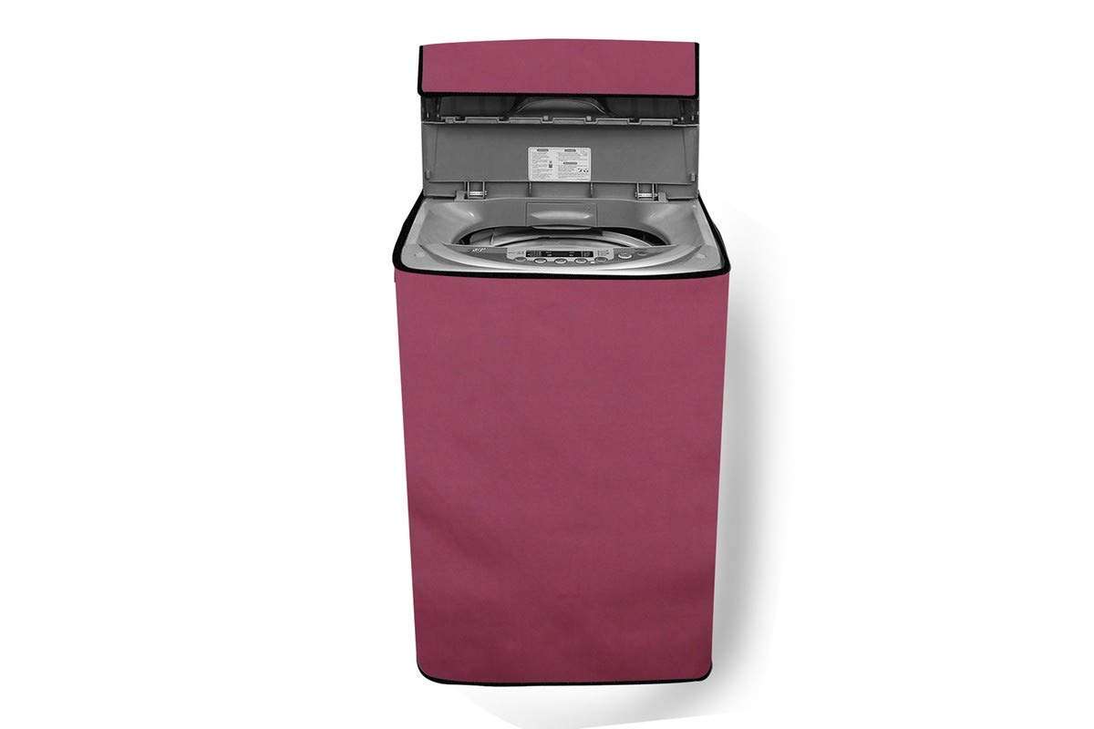 Star Weaves Top Load Washing Machine Cover for Godrej 6.5 Kg Fully-Automatic Top Loading WTEON MGNS 65 5.0 FDTN GPGR, Waterproof & Dustproof Cover Maroon 1