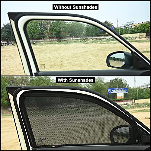 Able Sporty Car Magnetic Sun Shade Curtains with Zipper for Renault Scala Set of 4 4