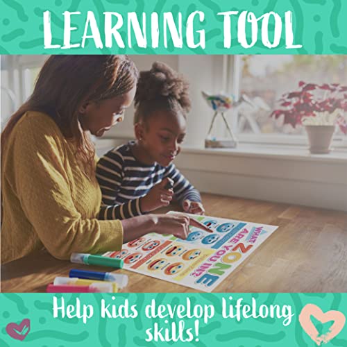 DeeDee's Workshop 4 Feelings Chart For Kids, Zones of Regulation Poster, Emotions Poster, Emotion Chart for Kids, Emotional Regulation, Set of 4 (11 x 17 inches) 6