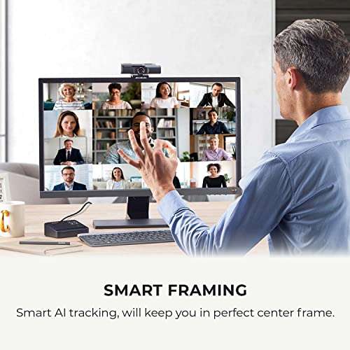 AVerMedia PW515 4K Ultra HD Business Webcam with AI Auto-Framing for Streaming, Video Calls, Sony Sensor, works with CamEngine, Teams, Zoom, OBS, for PC/Mac 6