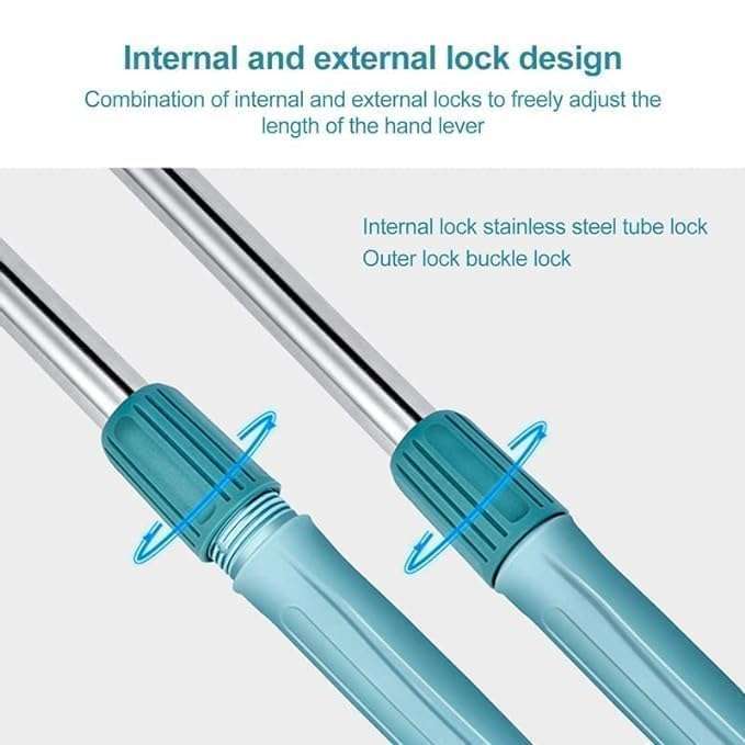 Gigglenest Wall mop Cleaner with Long Handle,Triangle Microfiber Dust Mop Baseboard Cleaner Tool Ceiling Washer Window Washing Kit with Extension Pole2 Removable Washable Replacement 3