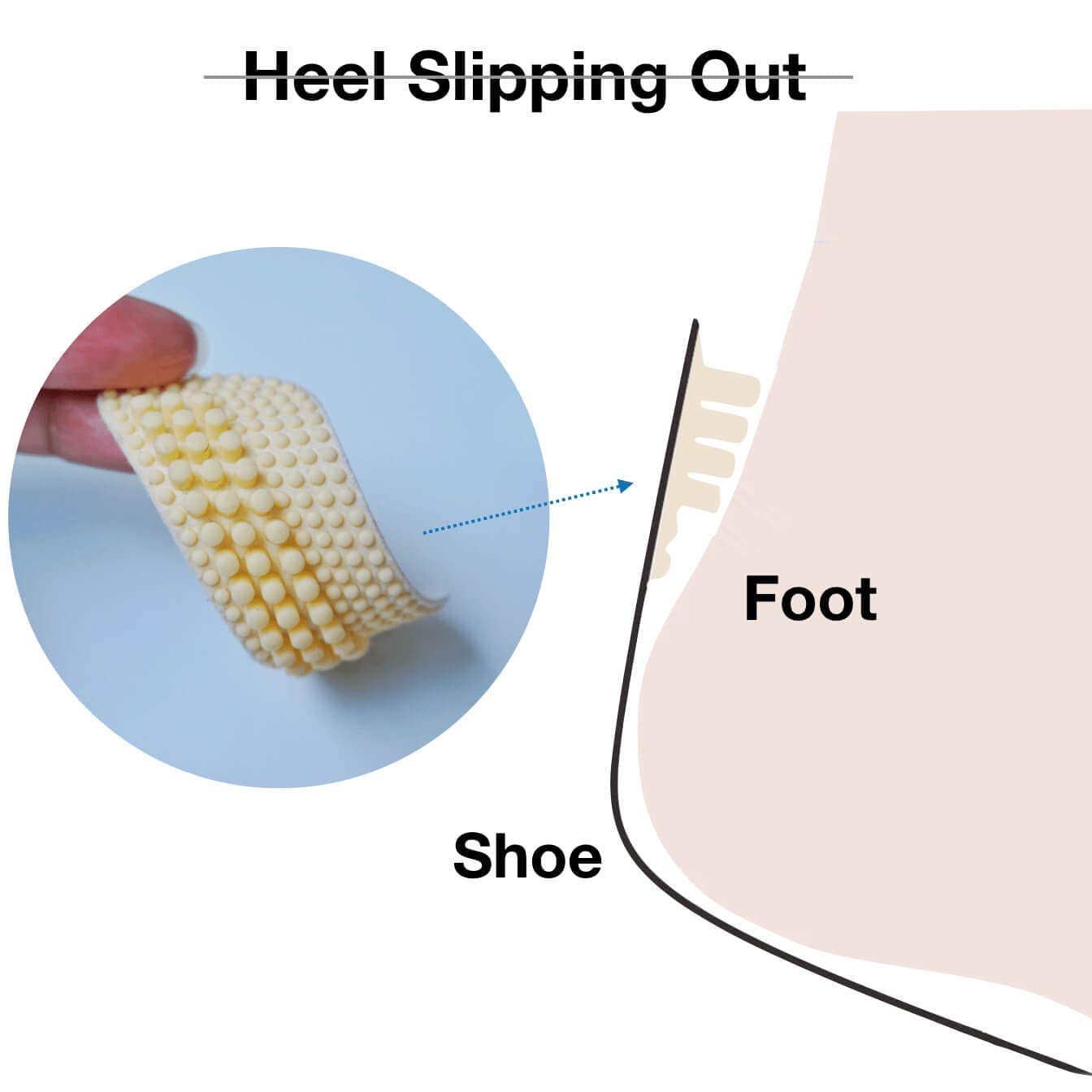 Hasruna Enterprise 4D Silicon Heel Liner Cushions Insoles For Heel Grip Pads 4