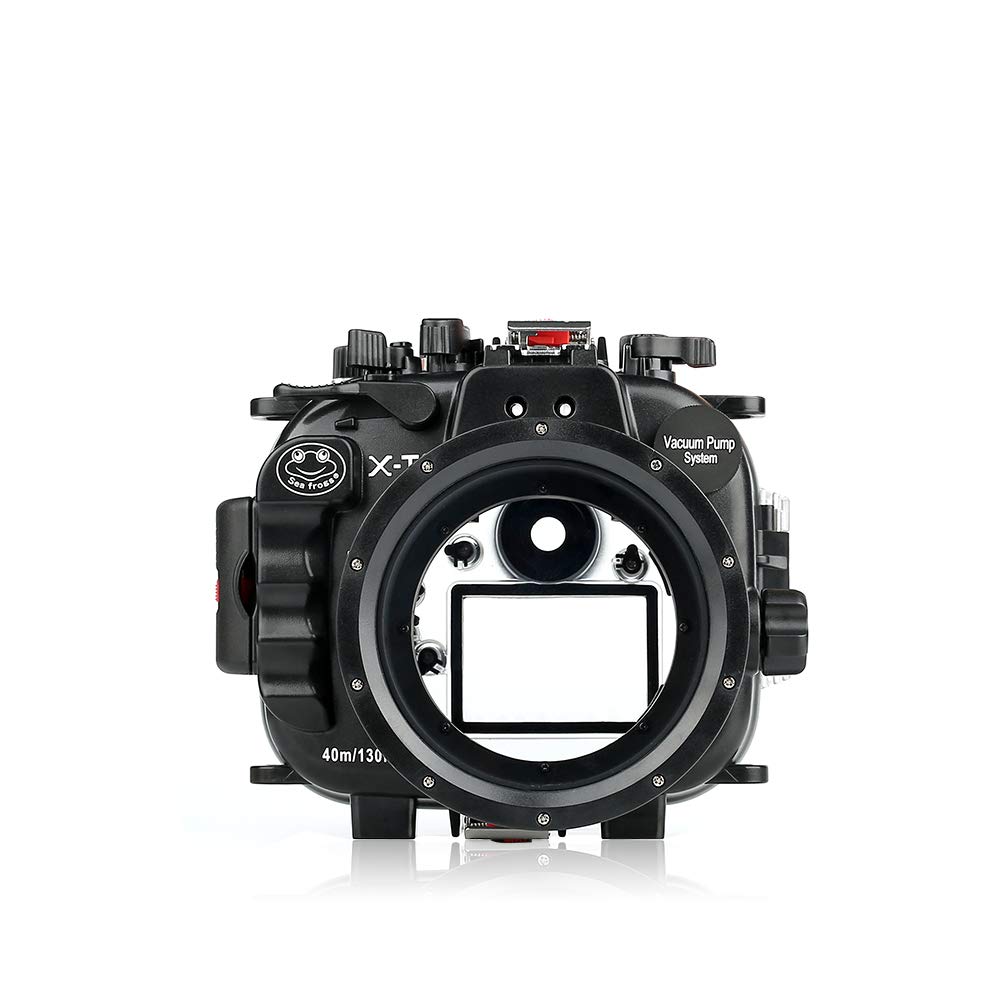 Seafrogs X-T3 Waterproof Housing Case, Underwater Camera Housing with 16-50mm/18-55mm Lens Diving Waterproof up to 40M/130ft, Inbuilt Leak Detection Sensor Work for Fujifilm X-T3 XT3(Black) 1