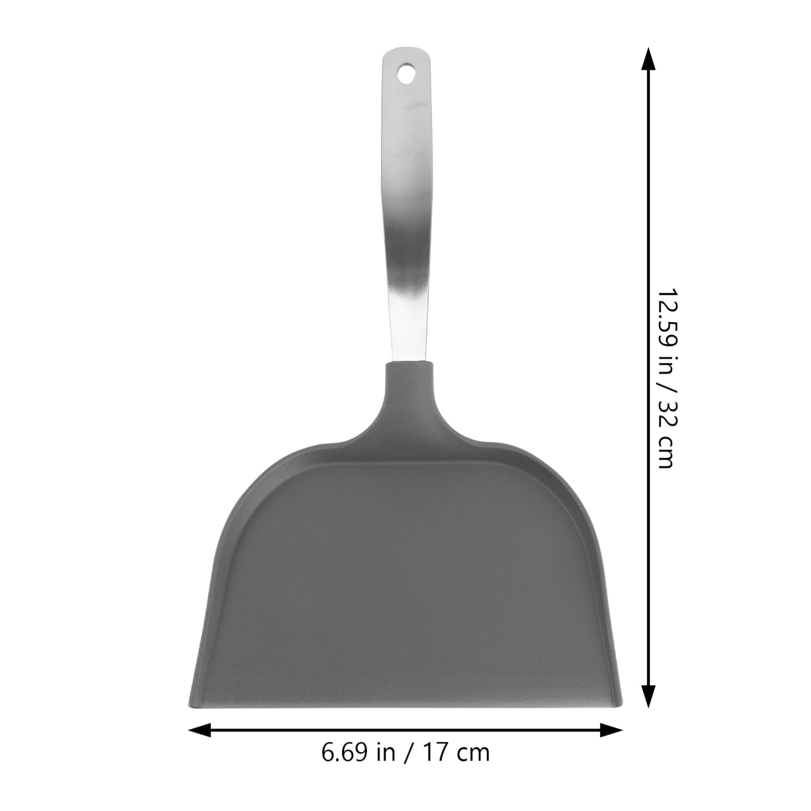Cabilock Pizza Spatula Serrated Cake Server Pizza Transfer Flipper Baking Cake Paddle Shovel Cake Lifter Spatula Pie Server Shovel Pancake Spatula Aluminum Pizza Peel Cake Transfer Black 4