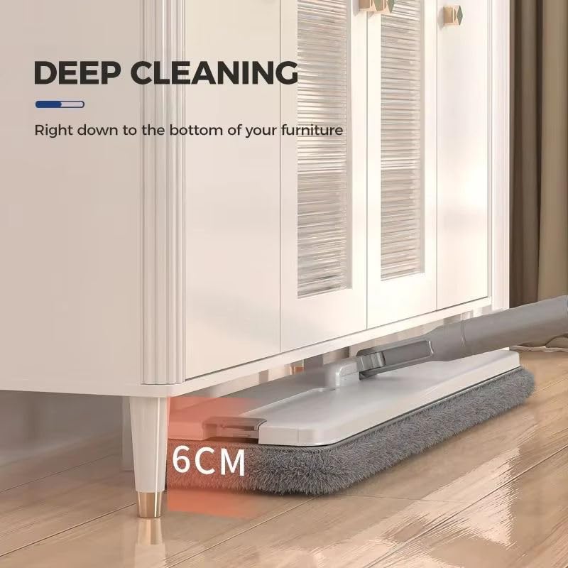 MechHeavenHousehold Self-Cleaning Mop System with Bucket, Automatic Separation Rotary Flat Mop, Hands-Free Cleaning, White and Gray 6