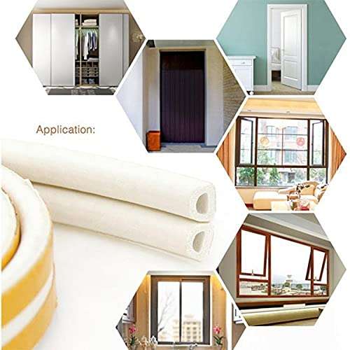 Bilvina Self-Adhesive 6 Meter D Shape, , Rubber Insulation, Weather Proof, dust Proof, Sound Proof, Insect Blocker, Collision Avoidance for Door/Window in White Color 3