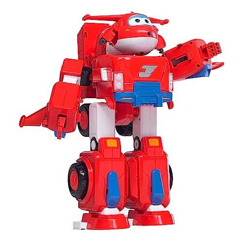 Super Wings 7" Donnie's Dozer Playset with 2" Transform-a-Bot Donnie Mini Figure, Transforming Airplane Toy Vehicle, Plane to Robot, Birthday Gift For Preschool Kids 3 4 5 year old Boys And Girls 4