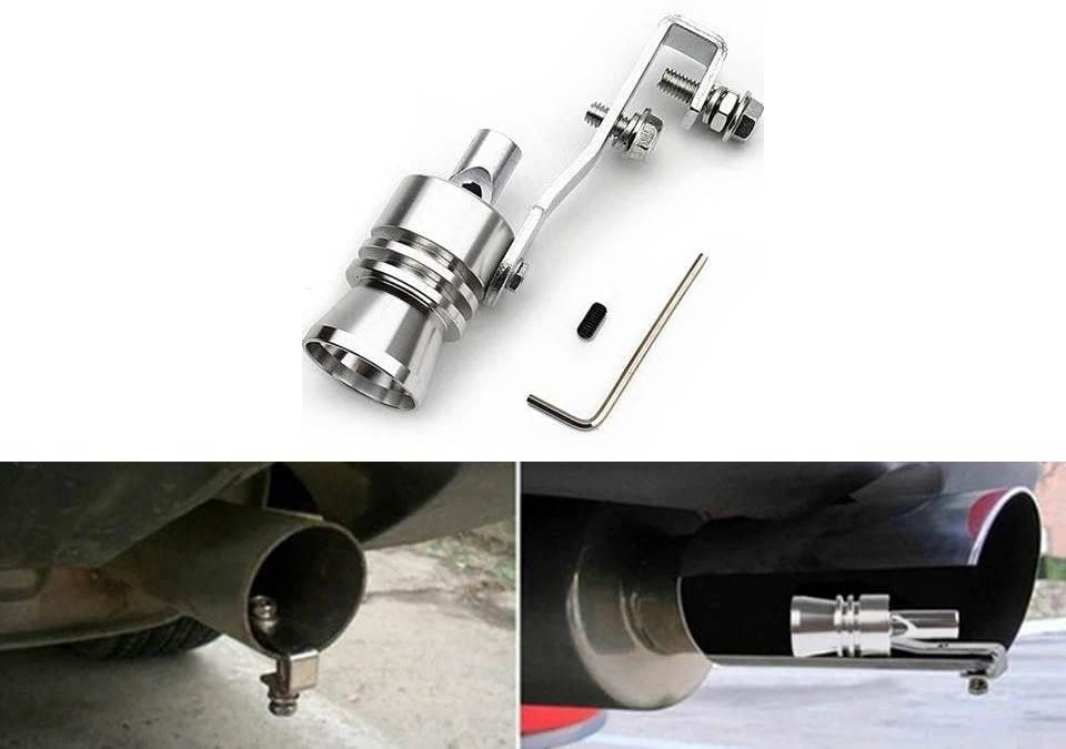 BRYGHT™ Turbo Type Sound Whistle Car Silencer Exhaust Silver for Nissan Patrol 6
