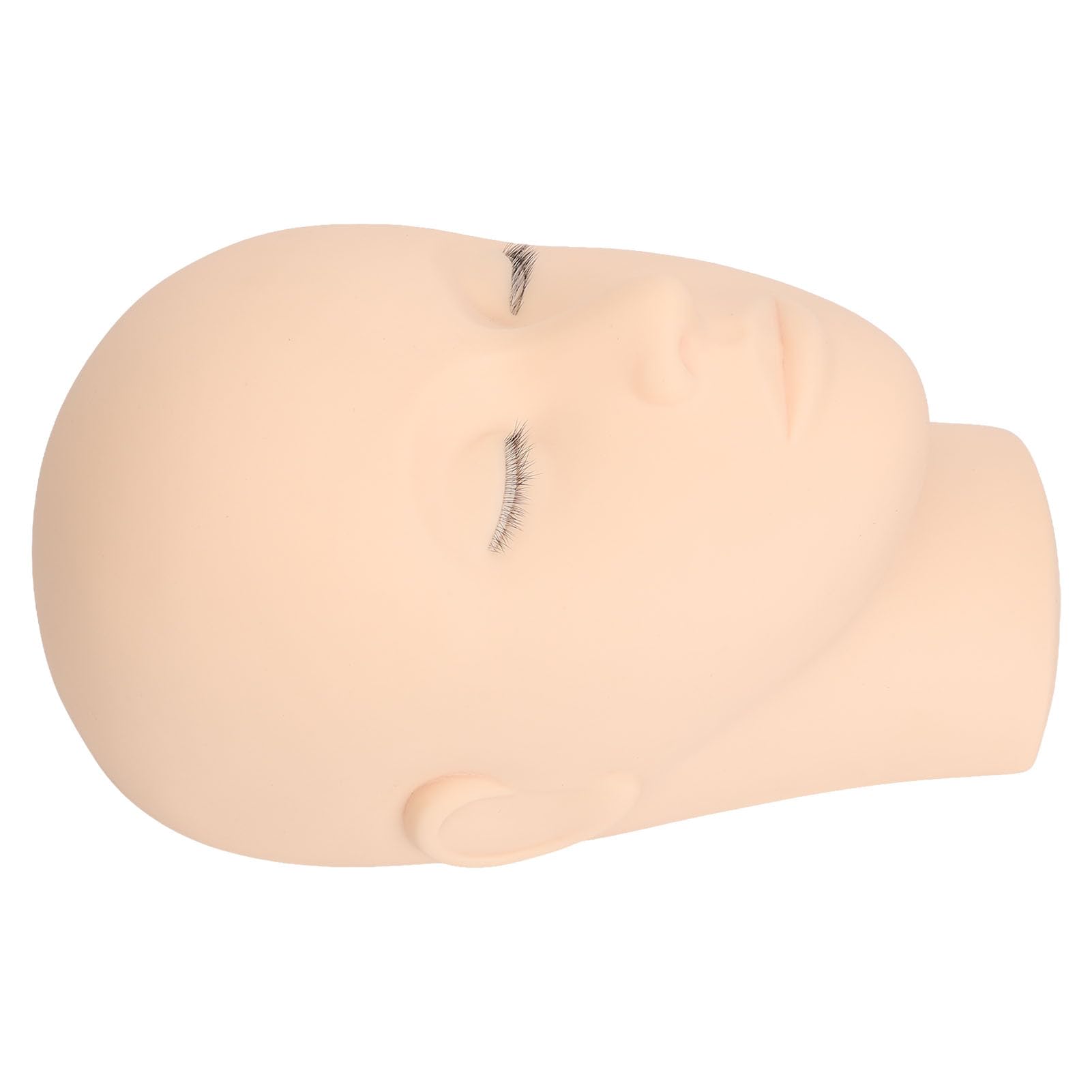 3D Simulated Face Eyelash Extension Mannequin Head, 3 Layer Lashes, Silicone Practice Training Doll Head for Makeup Beauty, Massage and More () 6