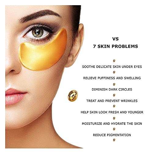 SHOPECOM 4 Pairs Collagen Crystal Eye Mask, Under Eye Gel Pads, Hyaluronic Acid Under Eye Mask Patches for Puffy Eye, Reducing Dark Circles, Eye Bags, Wrinkle and Refresh Your Eyes. 3