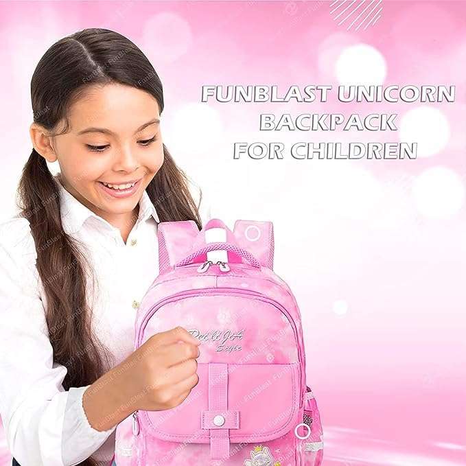 EXOMOON Unicorn Backpack for Children - School Bag for Student, School and College Bags, Lightweight Large Capacity Bag for Boys and Girls, Travel Bag, Picnic Bag 6