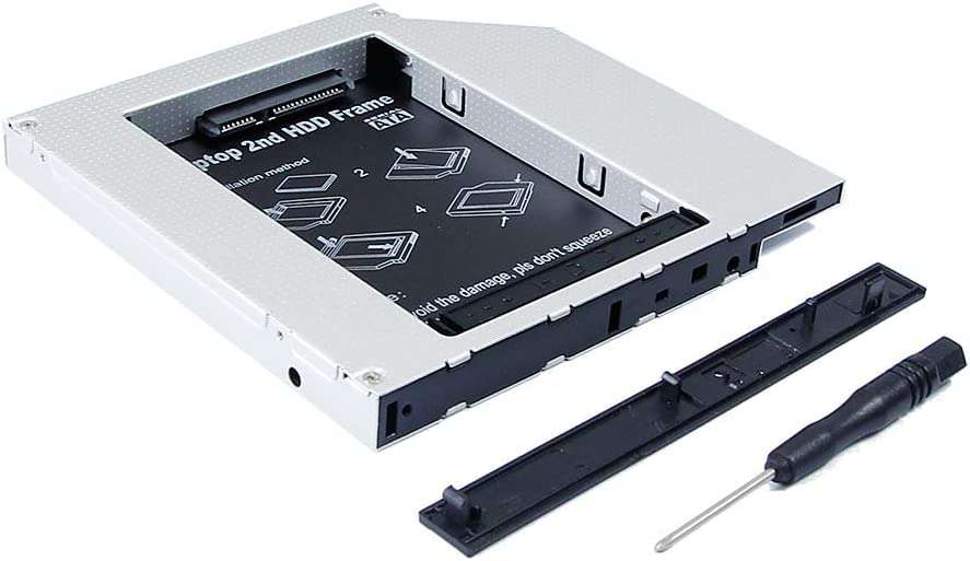 WISTAR Universal SATA 12.7 mm Bay 2nd Hard Disk Drive Caddy for CD/DVD Drive Slot (Add Second HDD/SSD to Your Laptop) 4