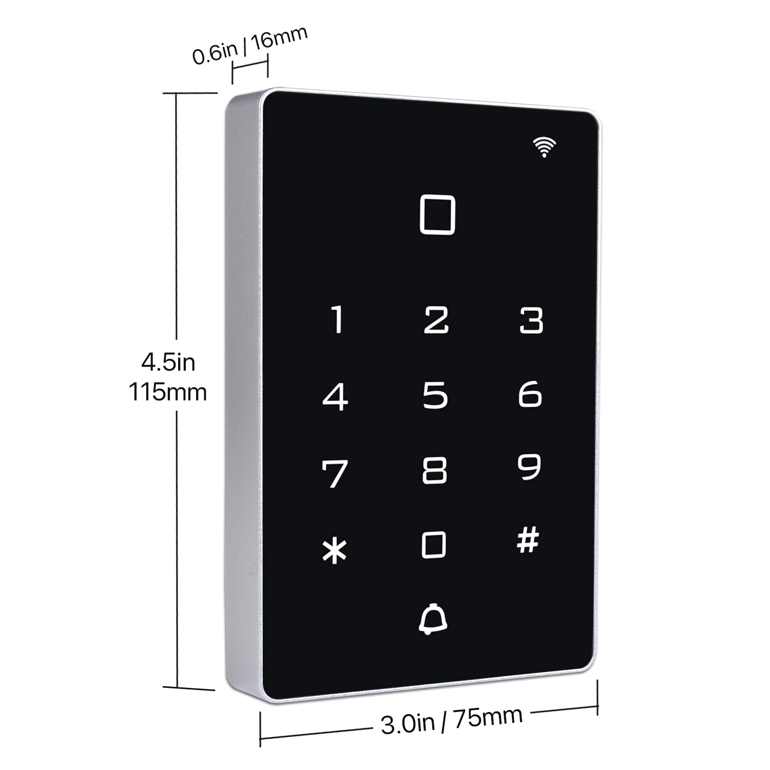 AMOCAM Wireless WiFi Access Control Keypad, Backlight Door Access Control System + 5PCS ID Keychains, Wiegand 26, Password Keypad for House Apartment, TUYA Wireless Entry Security Access Controller 5