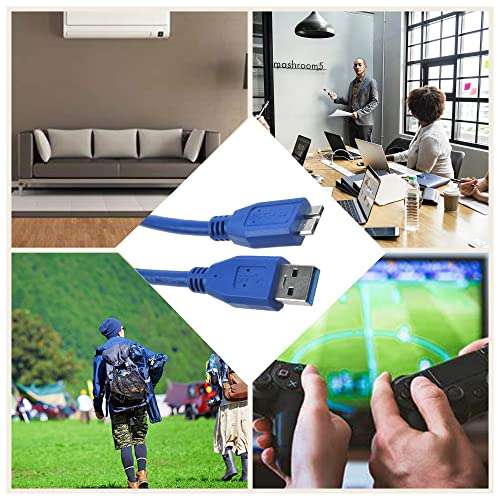 HISPD USB3.0 Cable Lead Cord for Seagate STAE106 GoFlex Desk Adapter Hard Drive Cradle 5