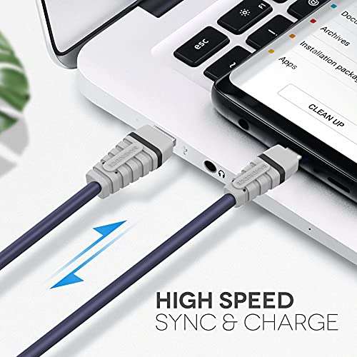 BANDRIDGE (Netherlands Micro USB 3A Fast Charging Data Cable with 480 Mbps Data Sync Speed and PVC Jacket Protection (2 Meter) - Durable, Reliable, Fast Charging 3