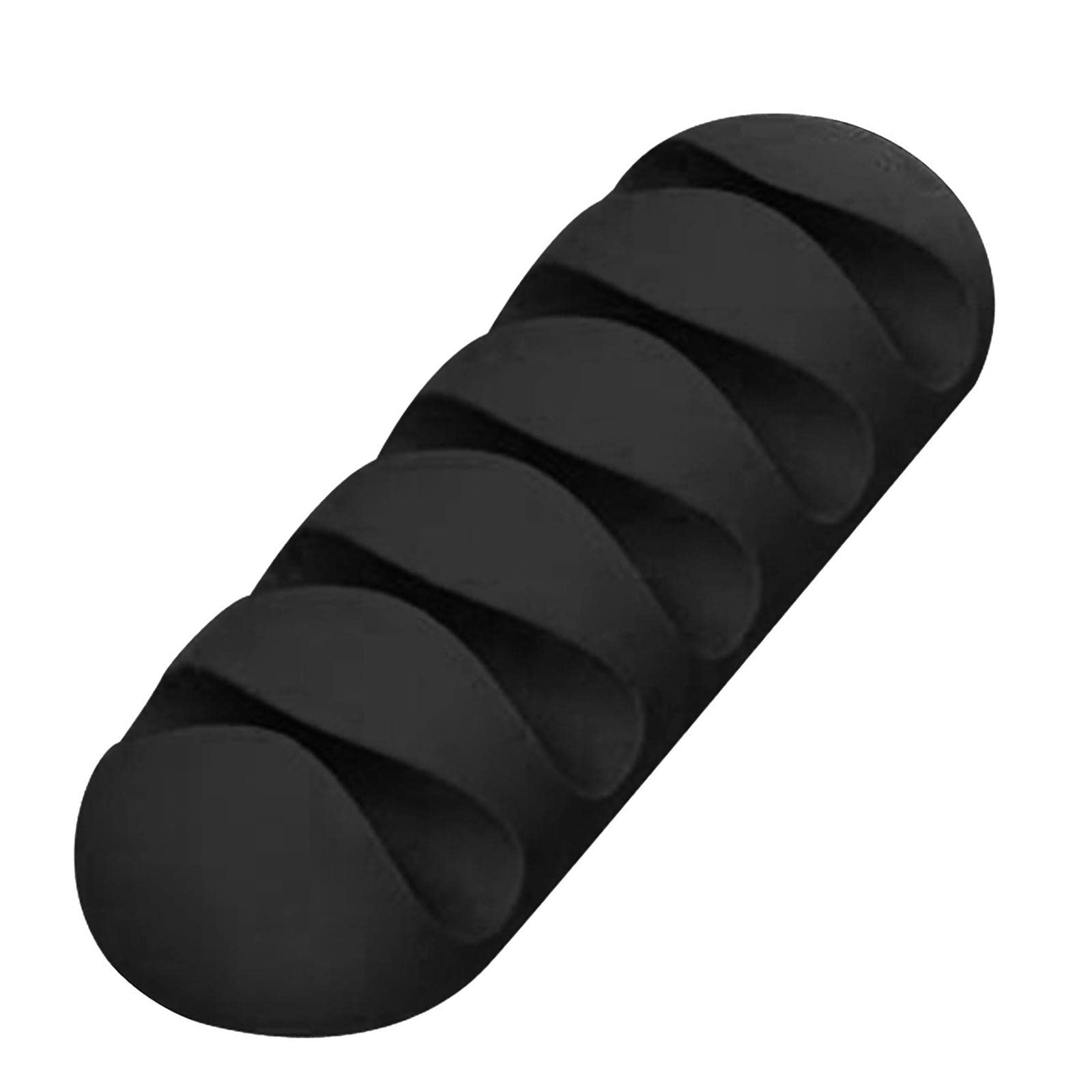 AUEL Cable Clips Multipurpose Cord Holder Earphone Wire Organizer Black 5 Slots 4