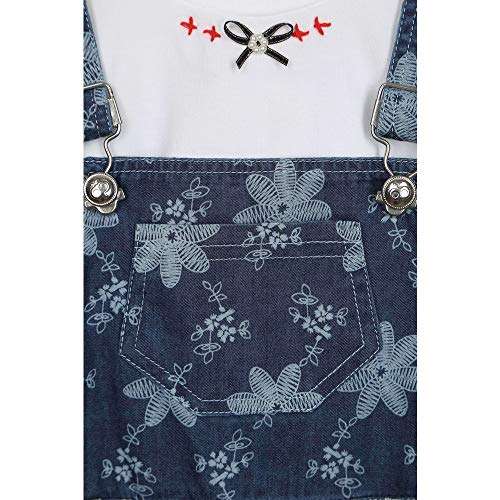 Peppermint Baby Girl's Synthetic Clothing Set (L-SS-DNG-1201-11215_Indigo_40 cm) 3