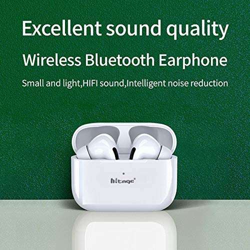 Hitage TWS-19 AIRDOPS 5.0 10 Hours Taking 5 Hours Music Long Battery AIR Speaker PRO Smart CHIP, White, Small 2