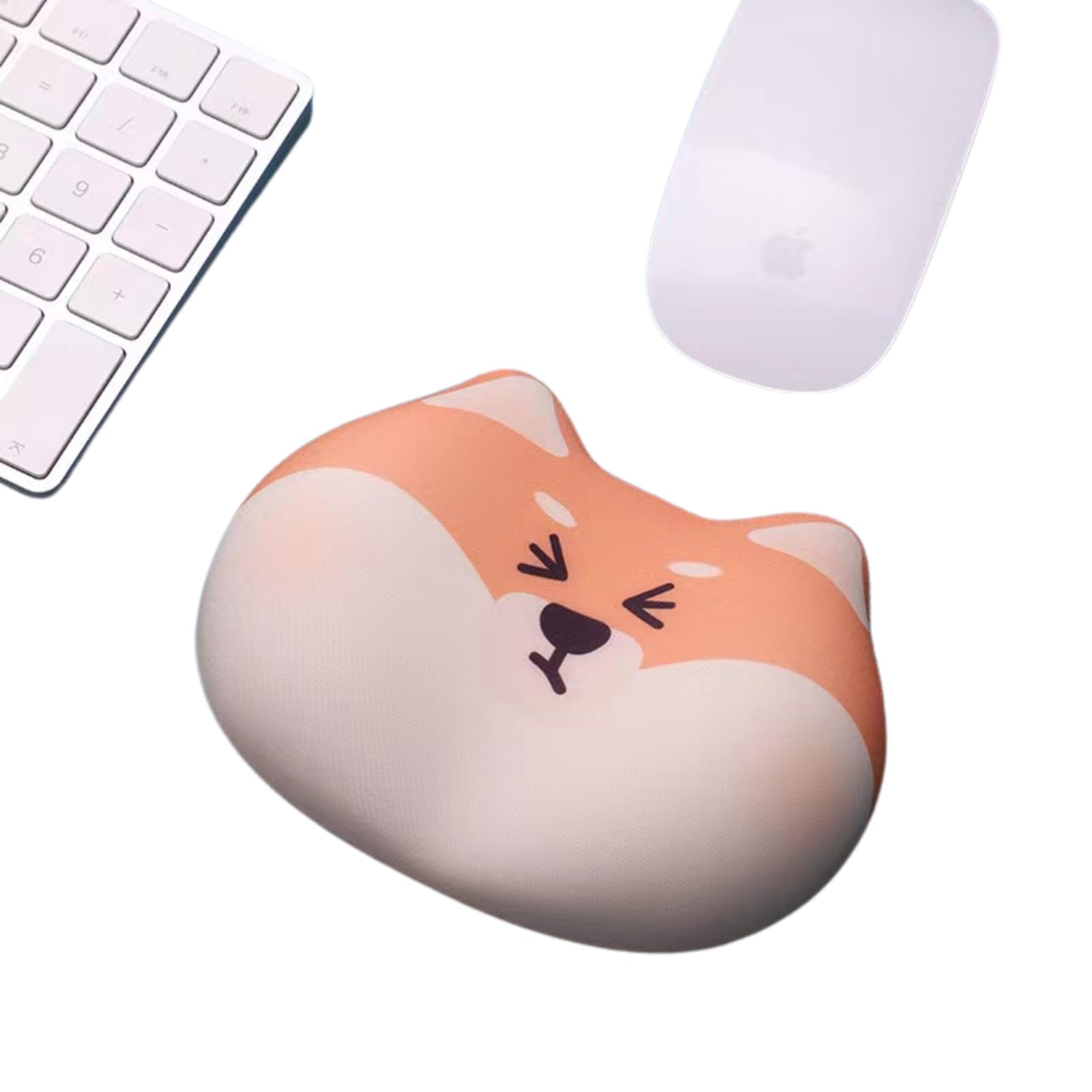 Mouse Pad with Wrist Rest, Gel Keyboard Wrist Rest, Ergonomic Support, Easy Typing and Relieve Wrist Pain, Perfect for Gaming, Computer, Office, Laptop,Cute Corgi